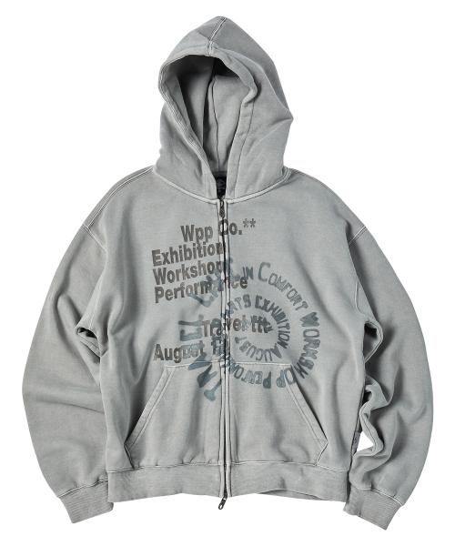 헬릭스 후드 집업 멜란지 그레이