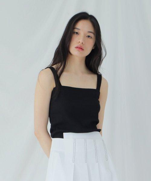 RIBBED SLEEVELESS TOP / 6COLORS