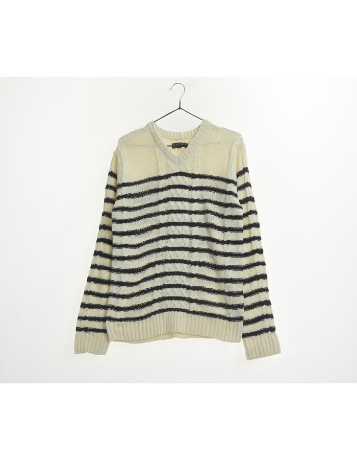 PAPER BAG 아크릴 브이넥 니트 / UNISEX M