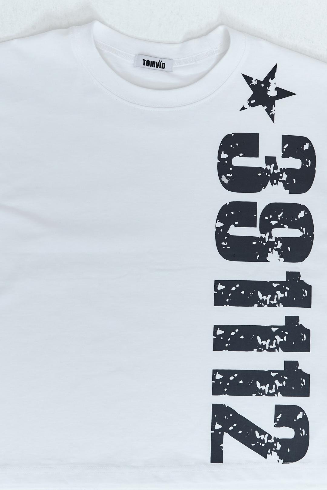Crack Lettering Tee ( black , white )