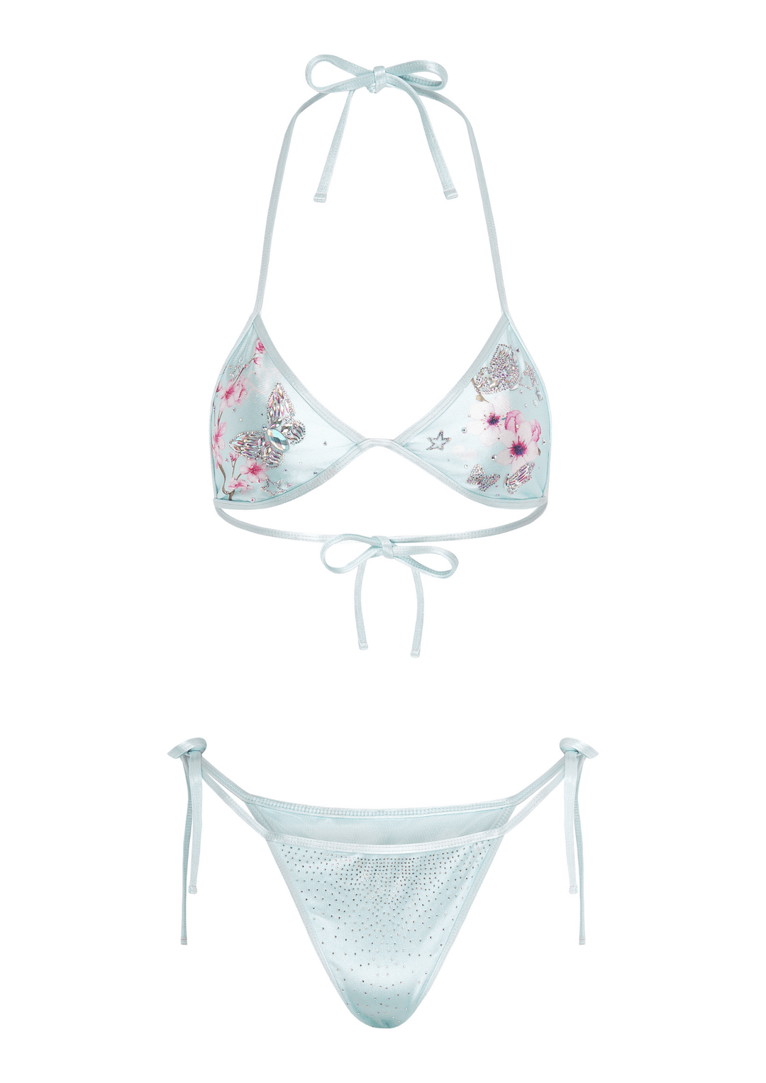 BUTTERFLY BIKINI IN AQUA BLUE - S