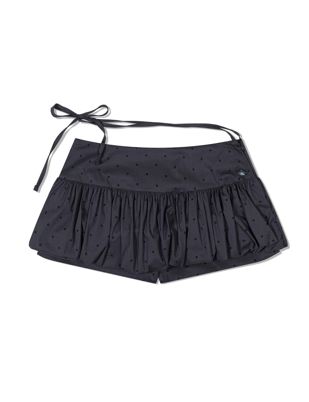 DOTTED PUMPKIN SKIRT PANTS(CHARCOAL)