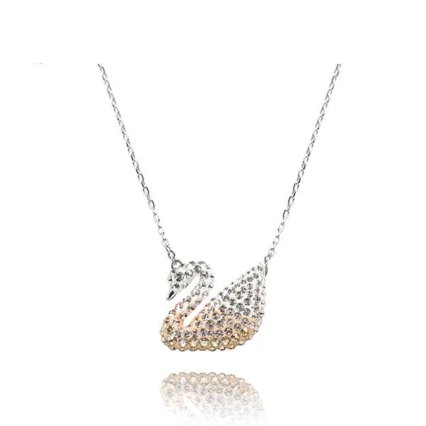 스와로브스키 5215034 Iconic Swan 샴페인 스완 목걸이