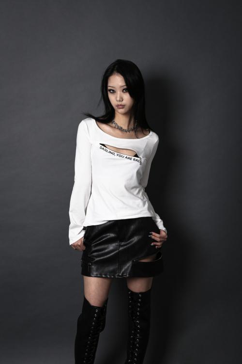 UNZIPPED LOGO T-SHIRT #WHITE