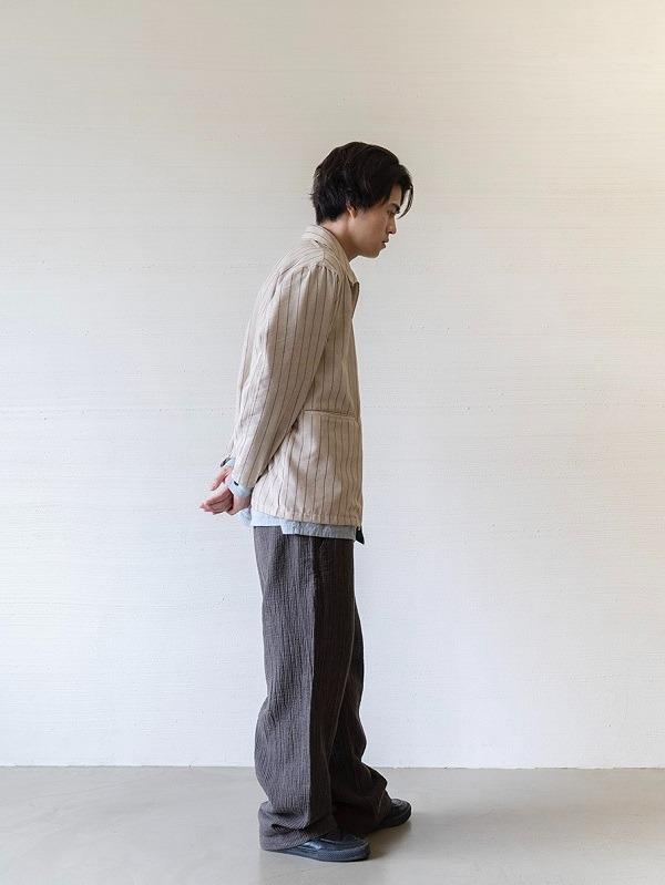 HOMLY 'STRIPE TROUSERS\' - BROWN