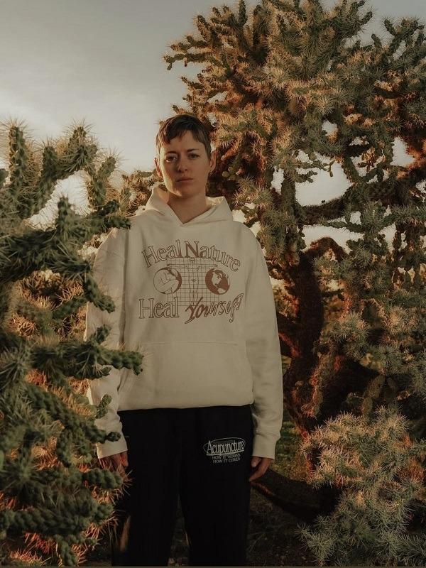 MOUNT SUNNY 'HEAL NATURE HEAL YOURSELF\' HOODIE - NATURAL