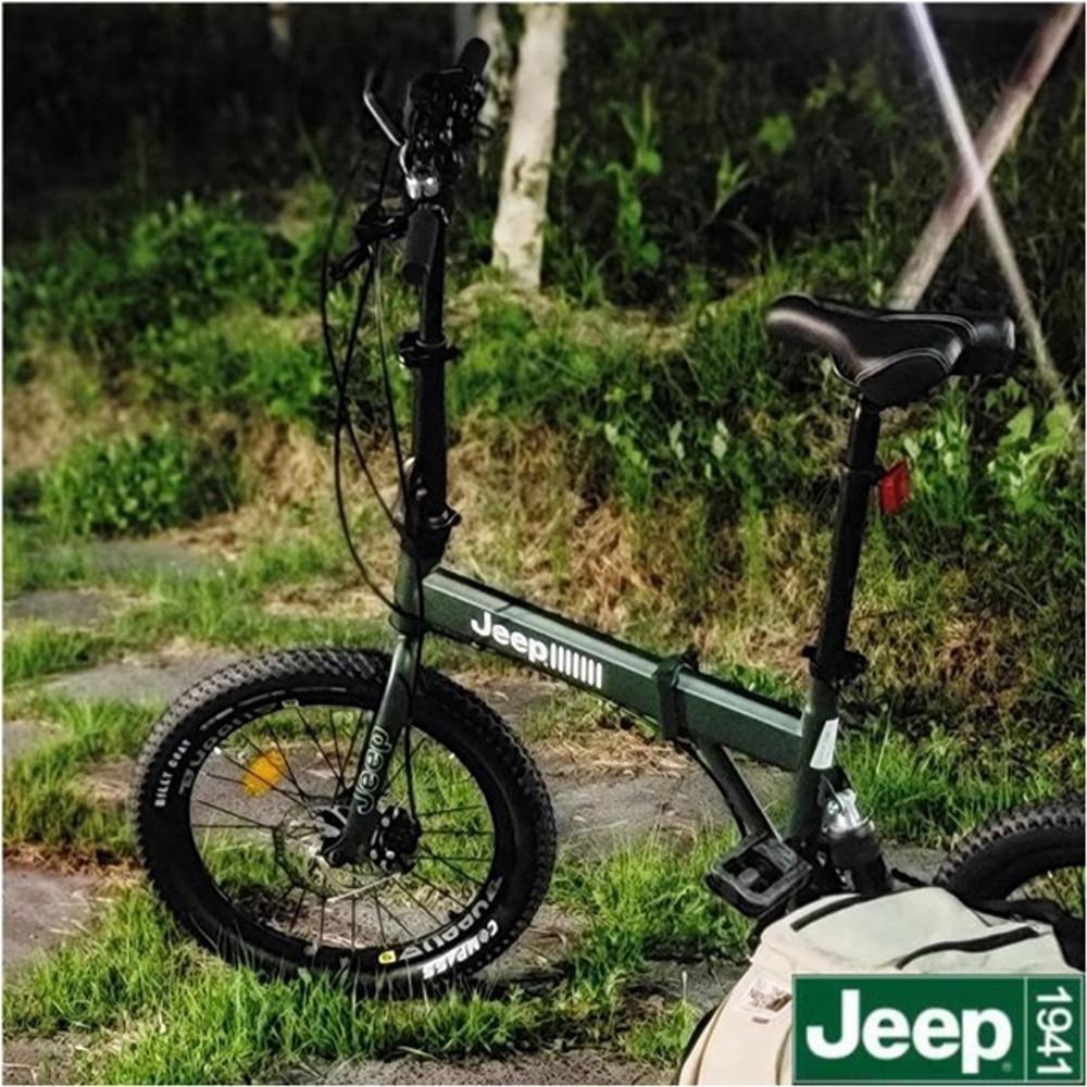 지프 접이식 미니벨로 자전거 MTB 20인치 리어 서스펜션 캠핑 휴대용