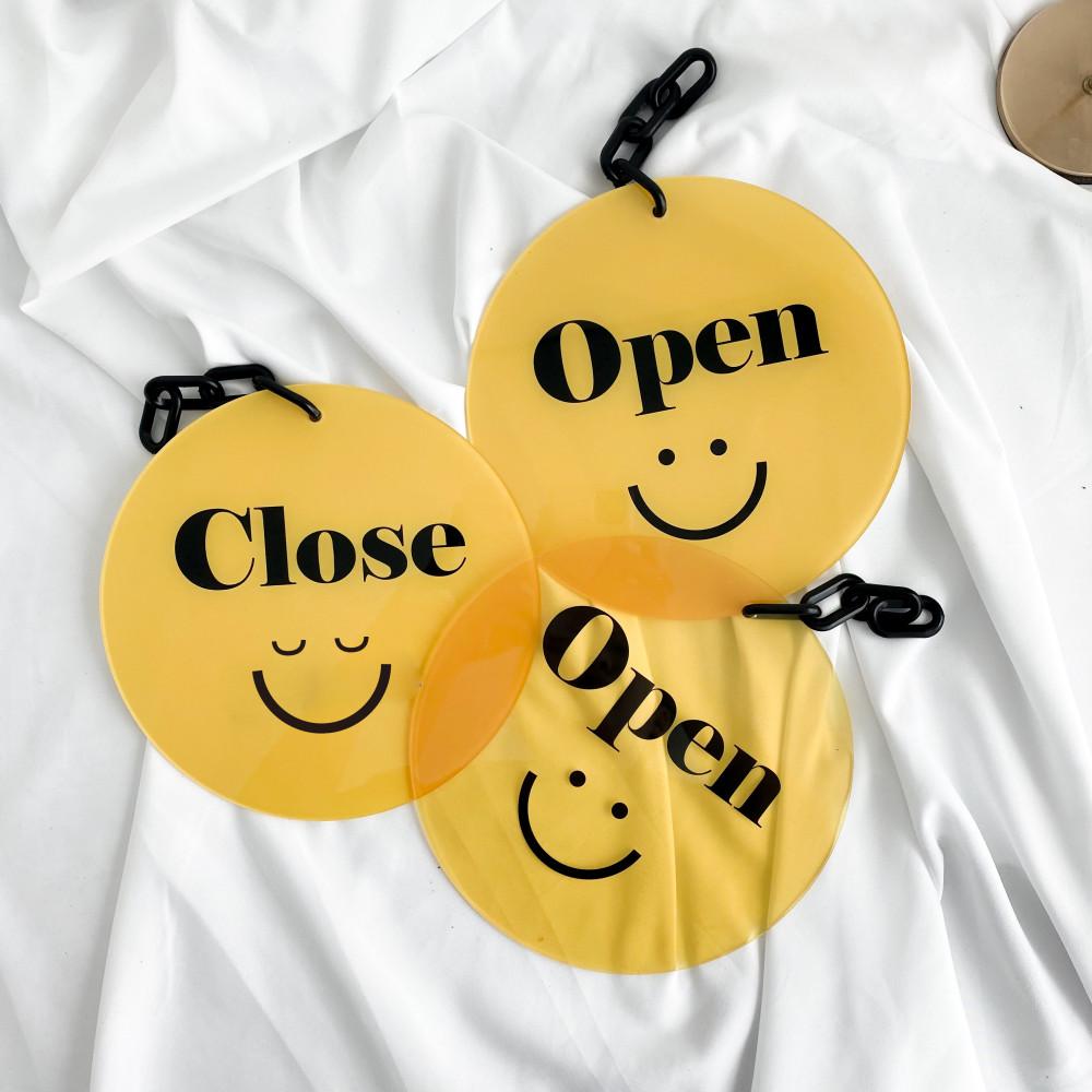 오픈 클로즈 스마일 문패