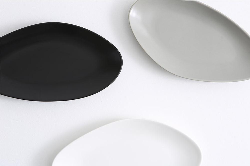 조약돌 도자기 접시 모던 무광 플레이트 메인 디너 디쉬 S,M,L,XL 3color