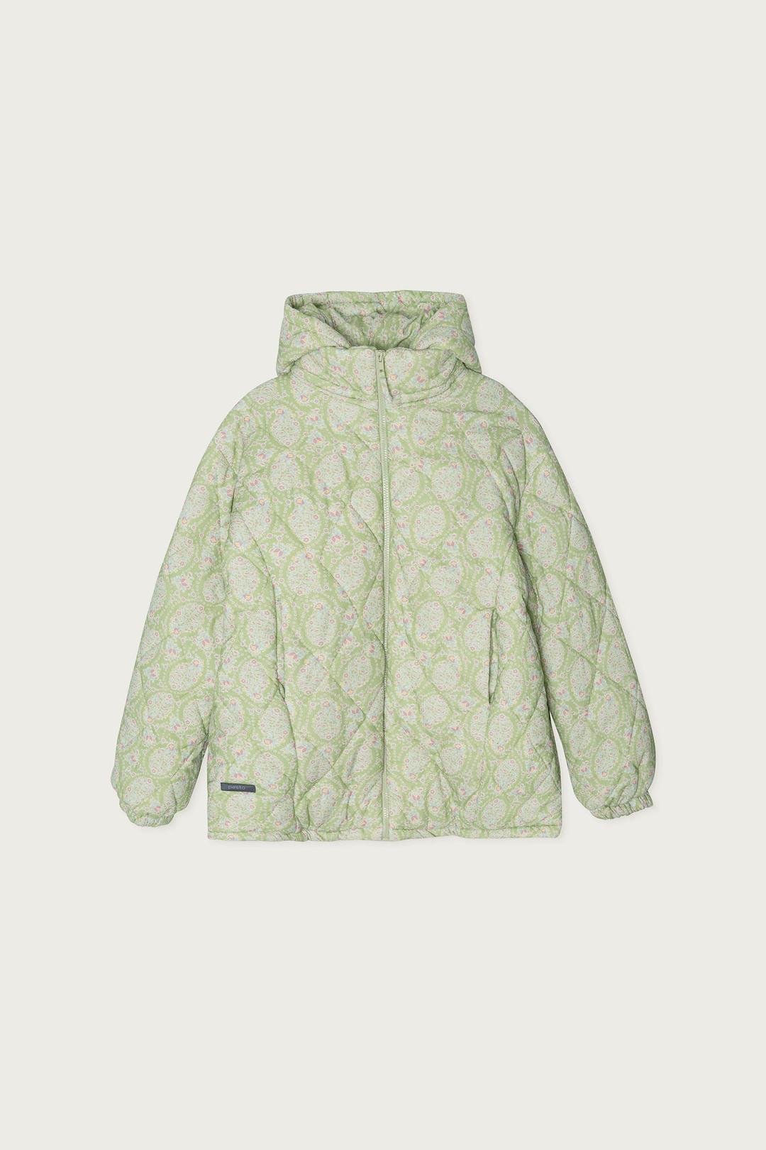 HOODED QUILTED JUMPER TEA