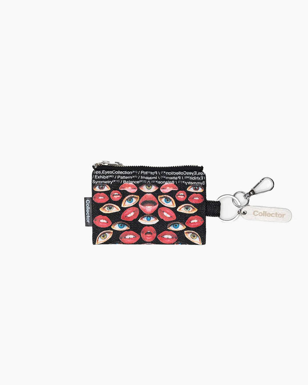 LIPS, EYES POUCH (BLACK)