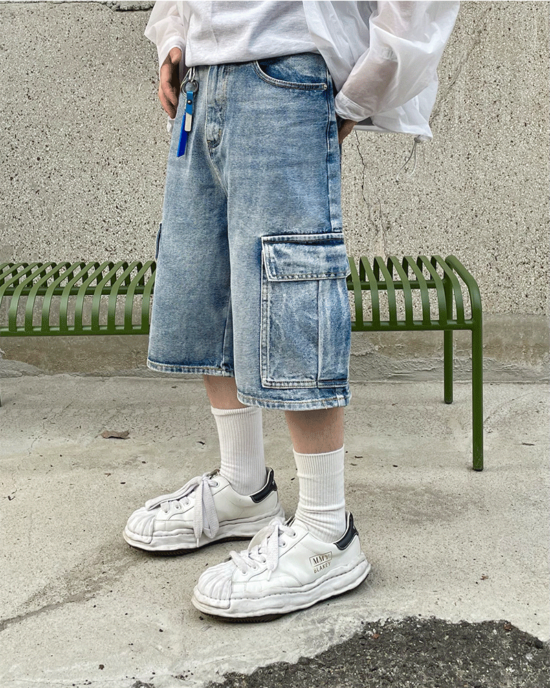 네임 버뮤다 데님 팬츠 (2color)
