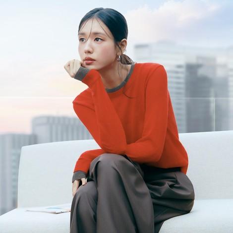 [일시불2만원]26SS 알파카혼방 레이어드 풀오버