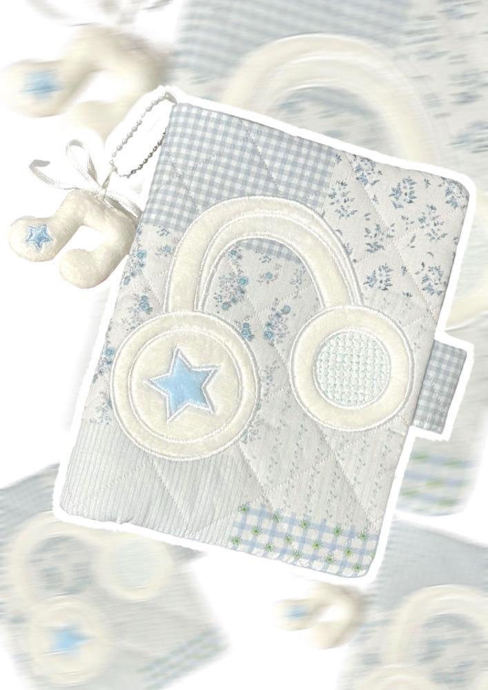 페어리룸 blue headphone bookcover 블루헤드폰 북커버 다이어리 플라워패턴 a6