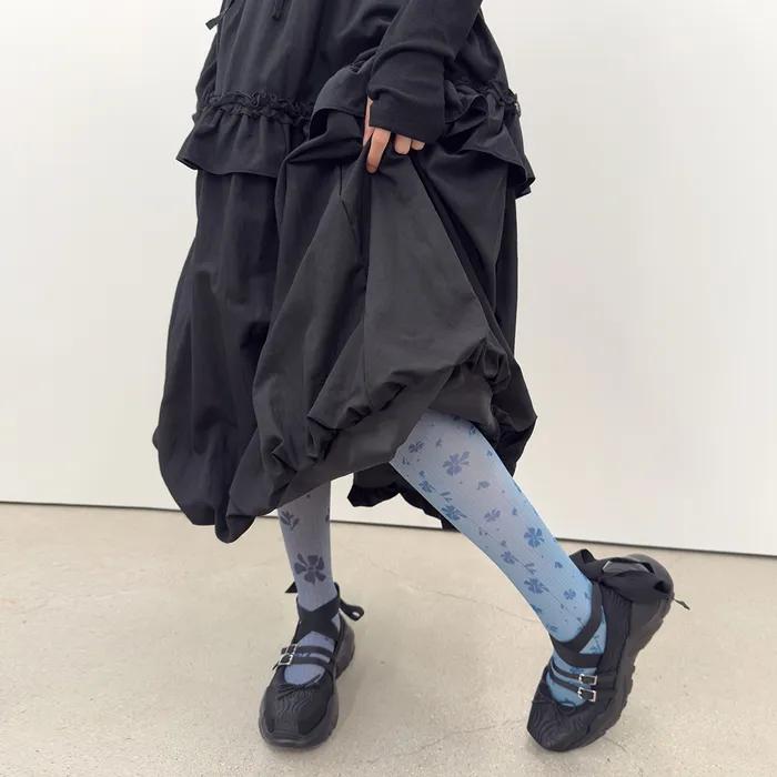 [5차] Mixed Bloom Tights [Blue]