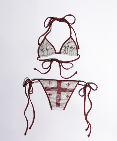 Patrol Reversible Bikini Top Cream/Melange Gray