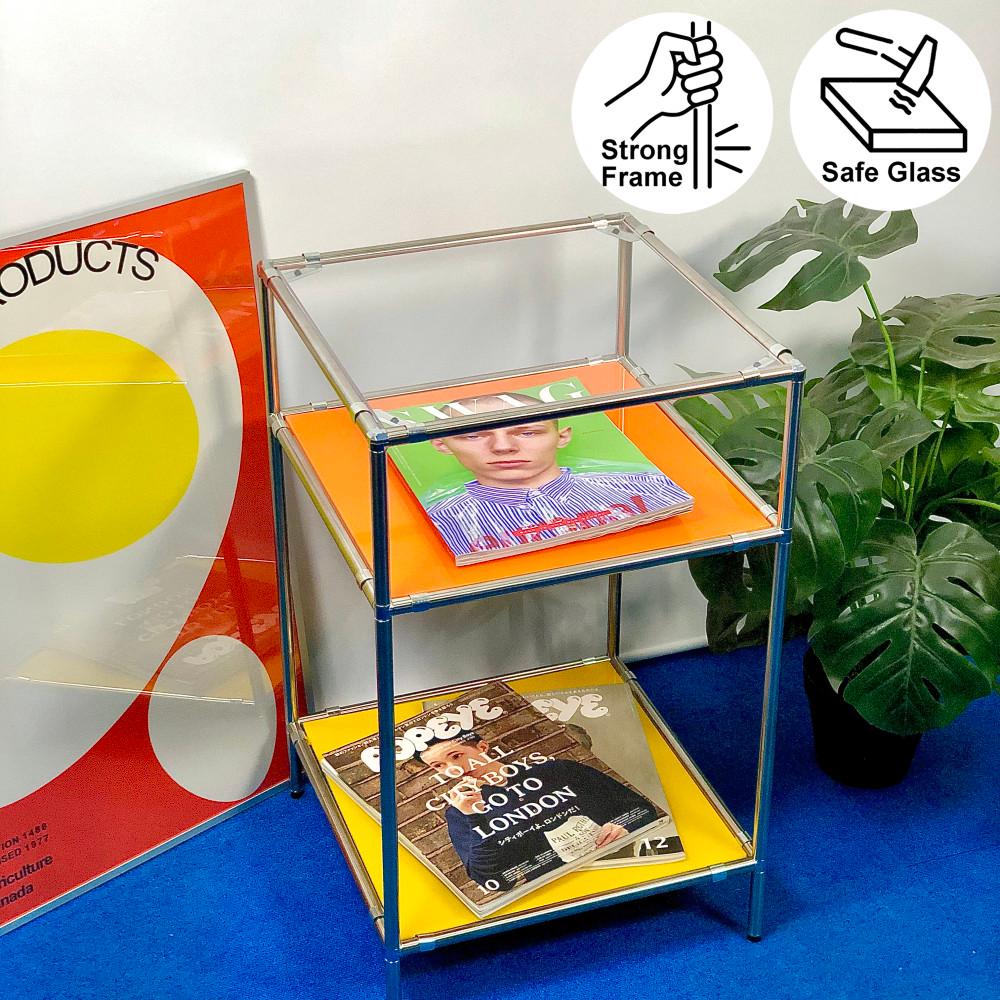 B-3(3단) 미드센츄리 모듈가구 (당일제작 강화유리 완조립)