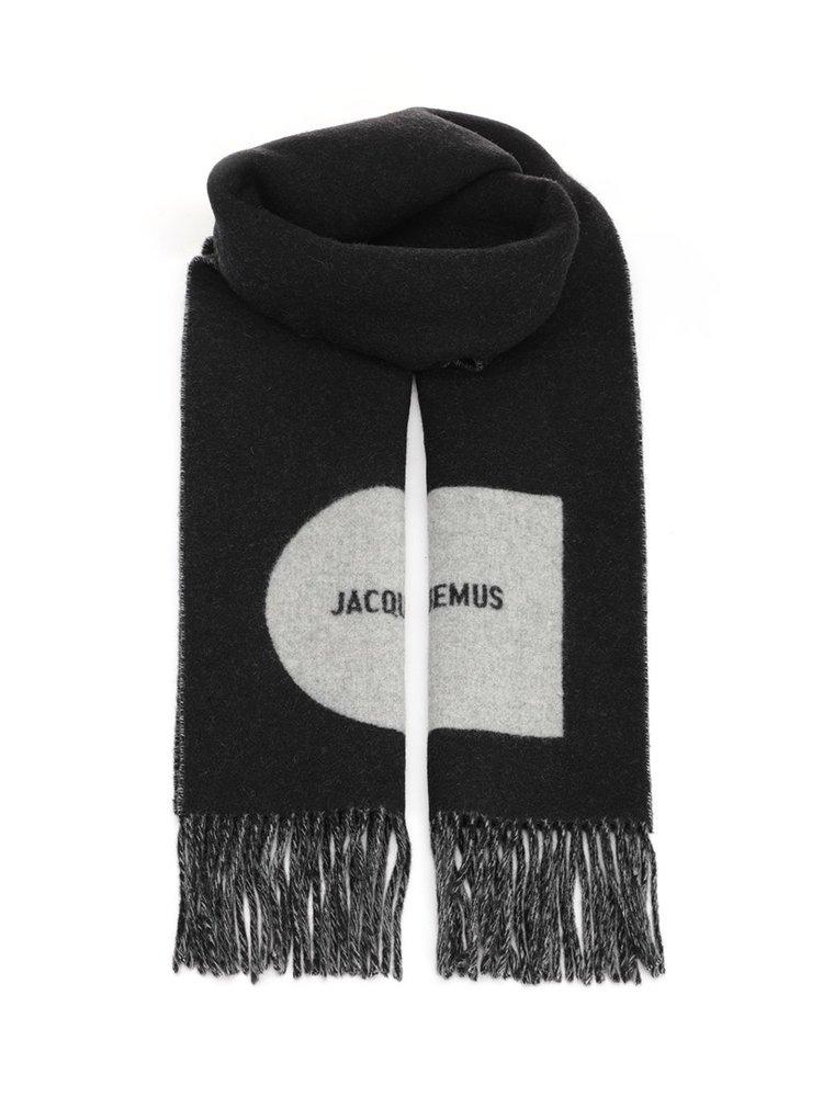 Jacquemus Logo Detailed Fringed Edge Scarf