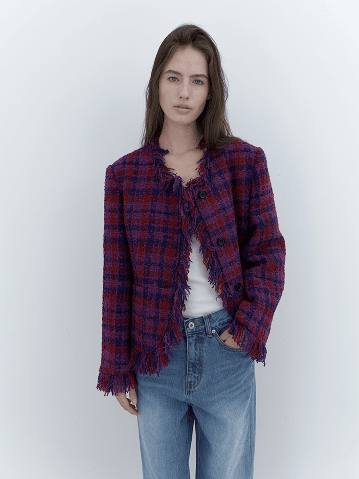 [2ND] Fringed Tweed Jacket
