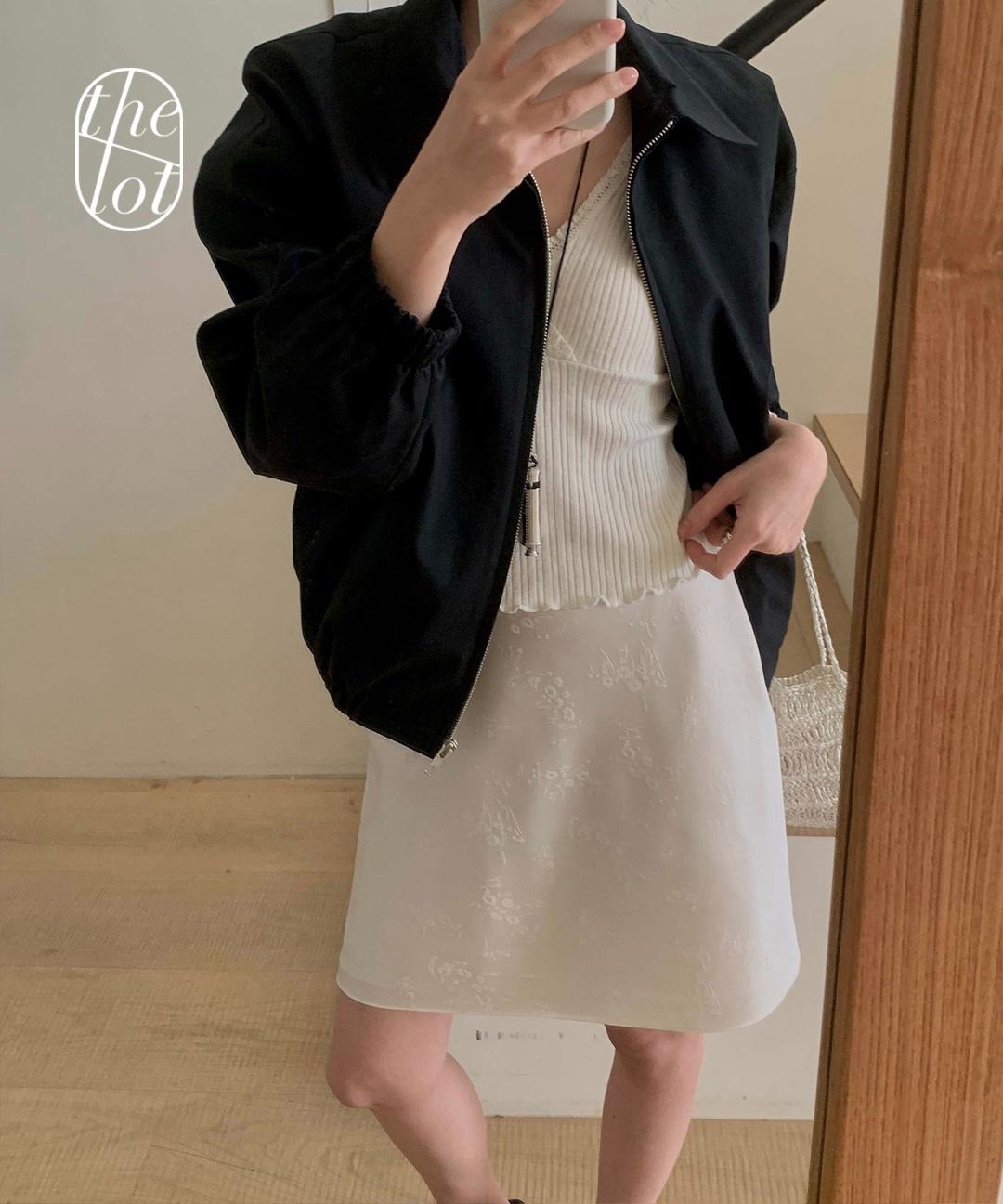 더롯 (일부당일) [miel] 미엘 수키 샤틴 플라워 미디 스커트 (3color) A라인/플로럴/치마/출근룩/하객룩/모임룩/데이트룩/봄신상