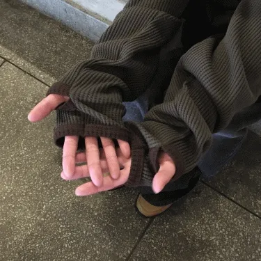 *unisex* 헨리넥 와플 링거티 (4color)