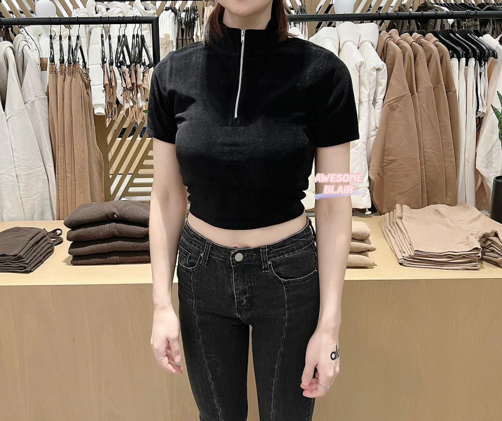 알로요가 여성 마이크로 코듀로이 윈터 브레이크 모크 넥 MICRO CORDUROY WINTER BREAK MOCK NECK