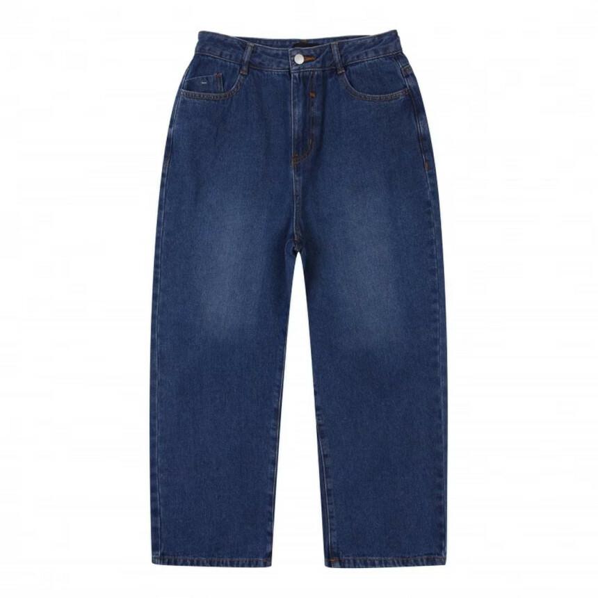 배색 포인트 7부 데님 팬츠 청바지 CHA-DP504W2