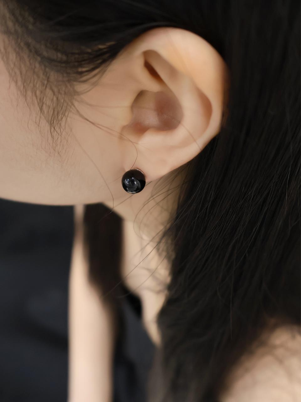 onix ball earring
