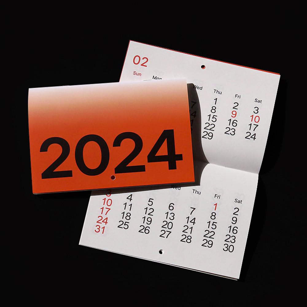 블루테이프 달력 2024 Calendar - Orange
