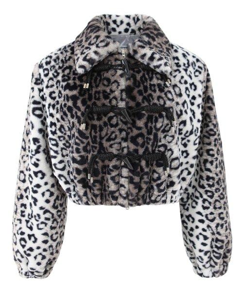 LEOPARD JUMPER IN GREY