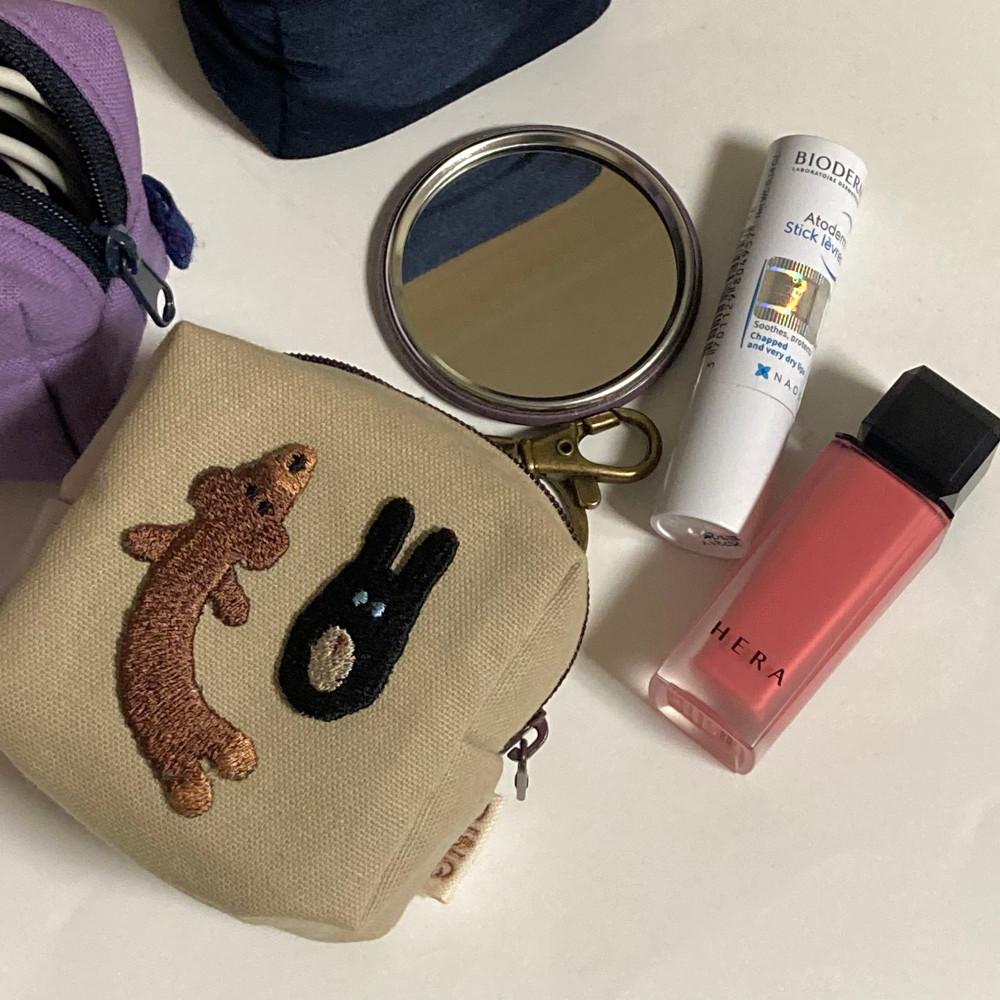 딩풋 자수 파우치 키링