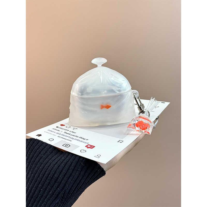 미니 어항 물고기 에어팟4 케이스 4세대 이어폰케이스 키링포함