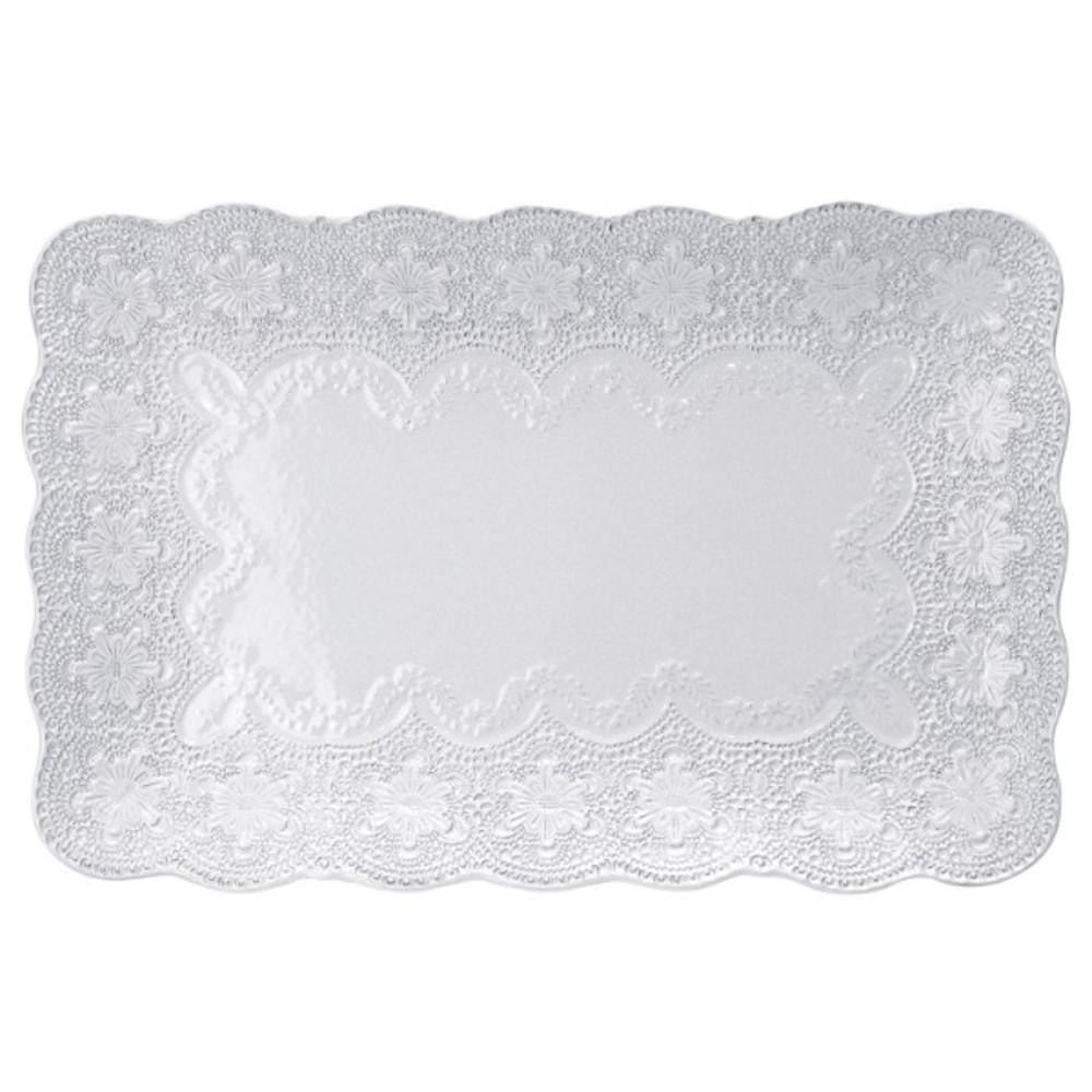 이태리 VBC까사 레이스 화이트 직사각플래터 40cm