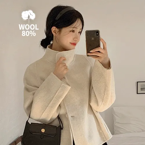 [🔥블프 아뜨데이 할인🔥]⚡️부분 오늘출발⚡️ [울80%/실물1위] 엘레나 핸드메이드 하이넥 울 숏 코트 데일리룩,데이트룩,캐주얼룩,출근룩,나들이룩,하객룩,연말룩,울숏코트 ct1646 부분빠른출발 부분당일배송 부분당일
