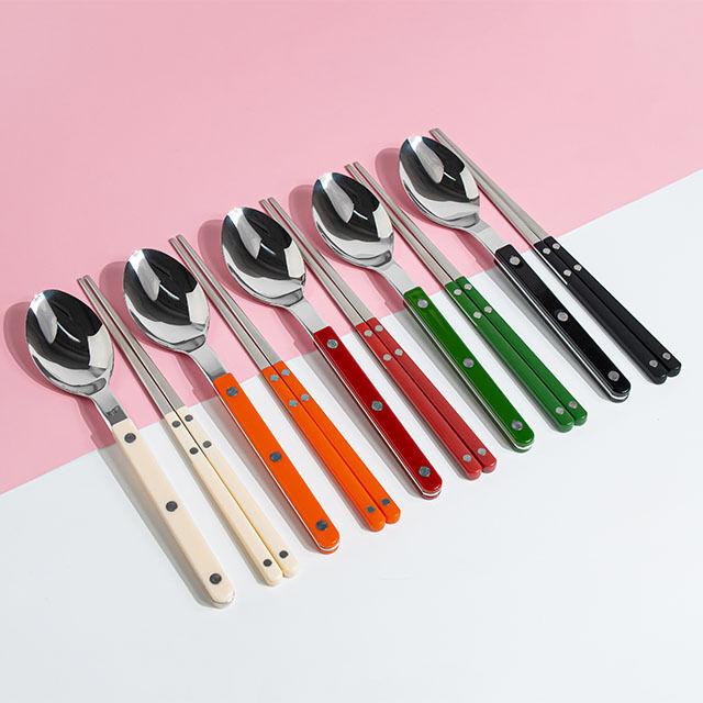 [코지테이블] 사브르&보겐 믹스 1인 한식 수저세트 (2P)