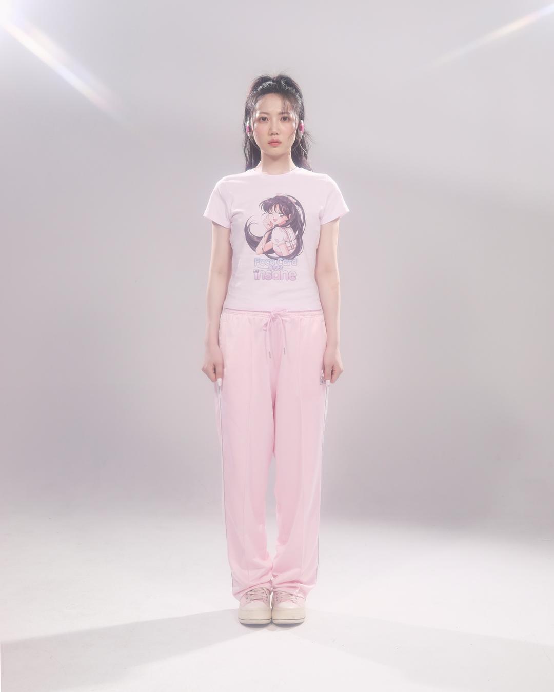 [x cggfriend] Insane(Positive) Print T shirt(Pink)