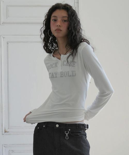 Classic Henly Neck Top - Ivory