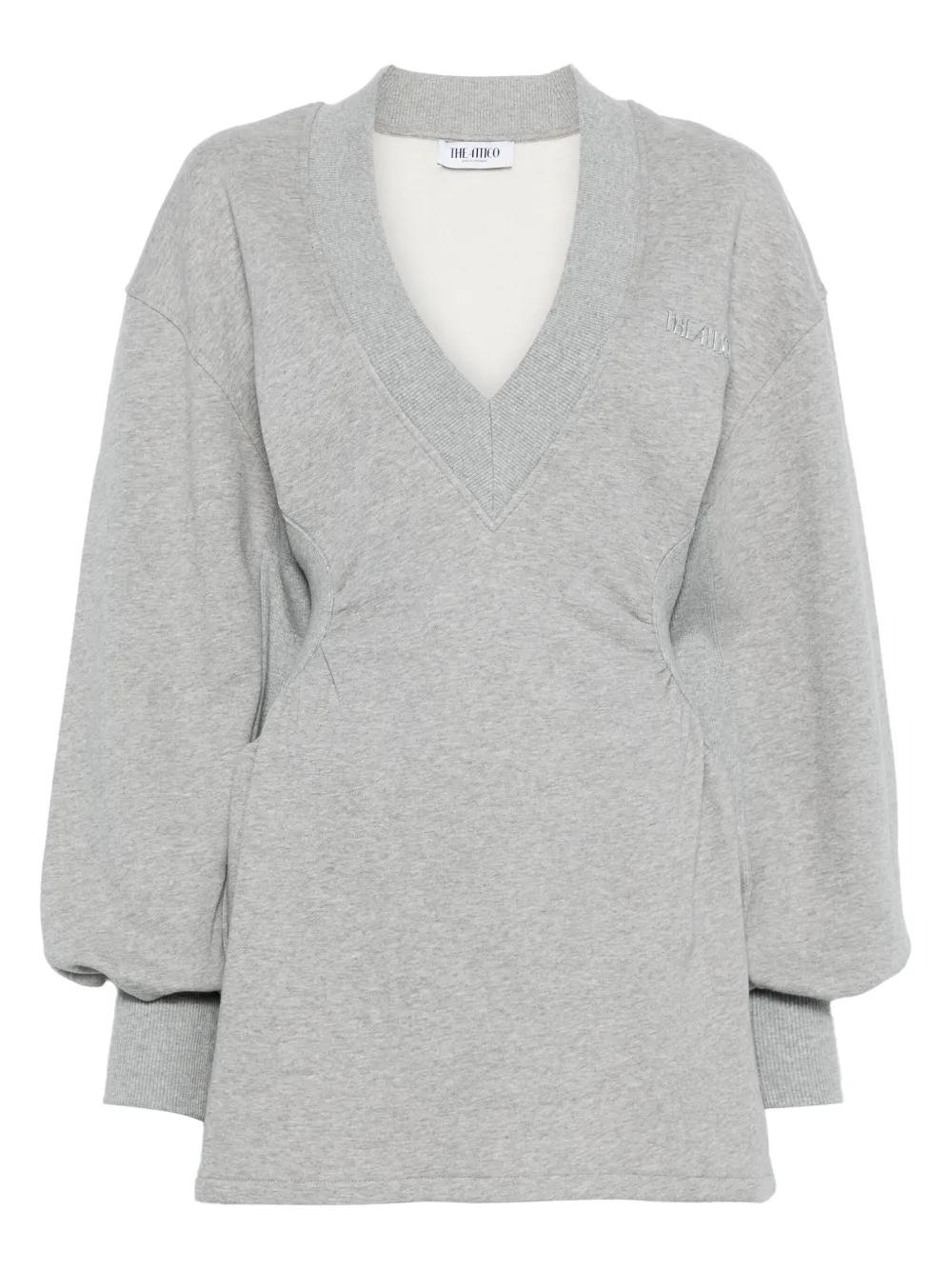 The Attico V넥 긴소매 미니 드레스 | 그레이 | FARFETCH KR