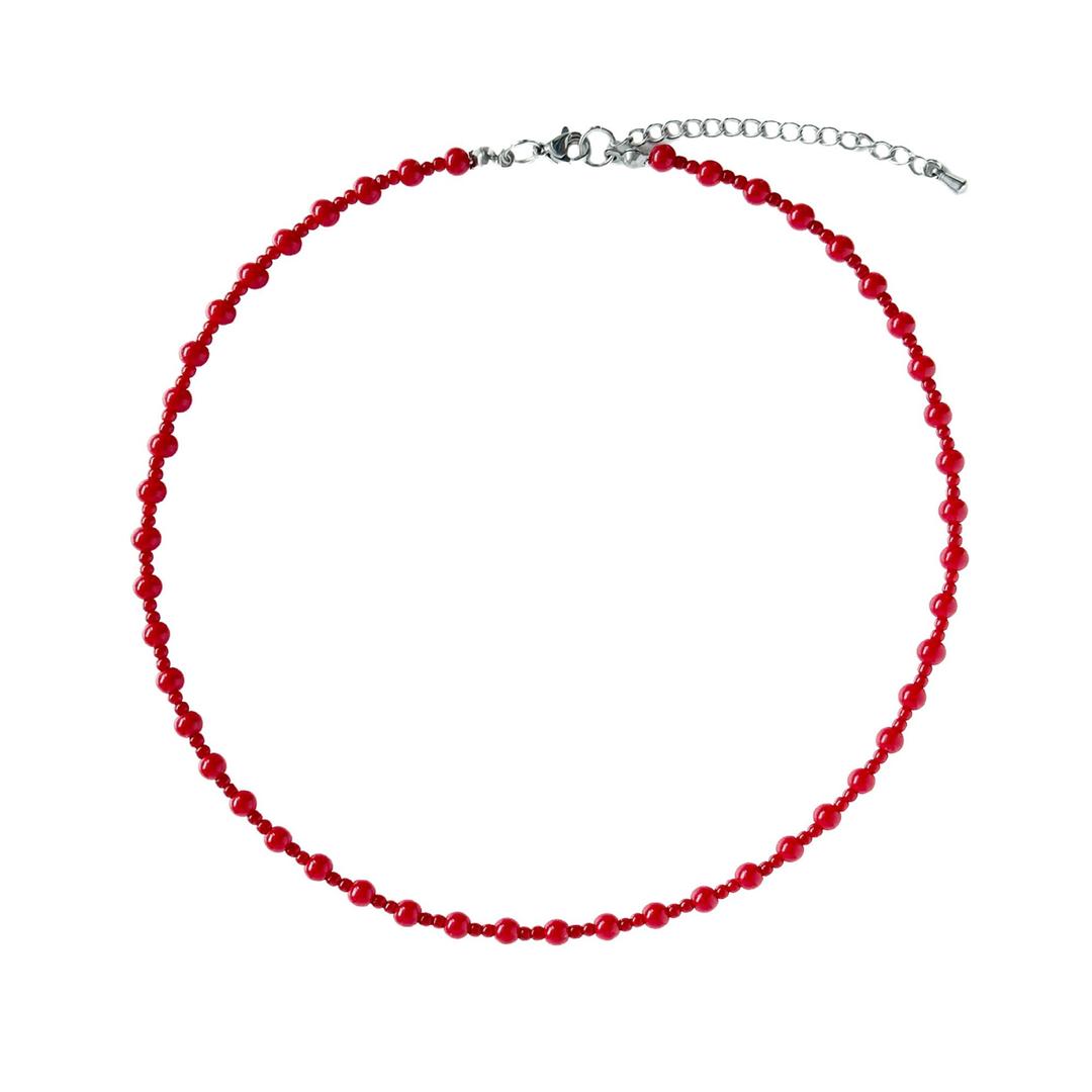 덴시티즈 DOUBLE CHERRY NECKLACE 더블 체리 비즈 목걸이 SM