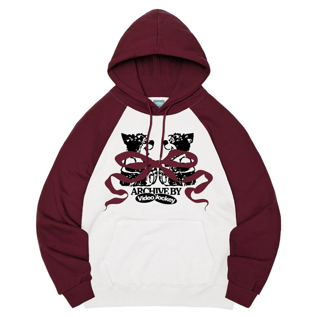 MAJUBOGOM RAGLAN HOODIE [BURGUNDY]