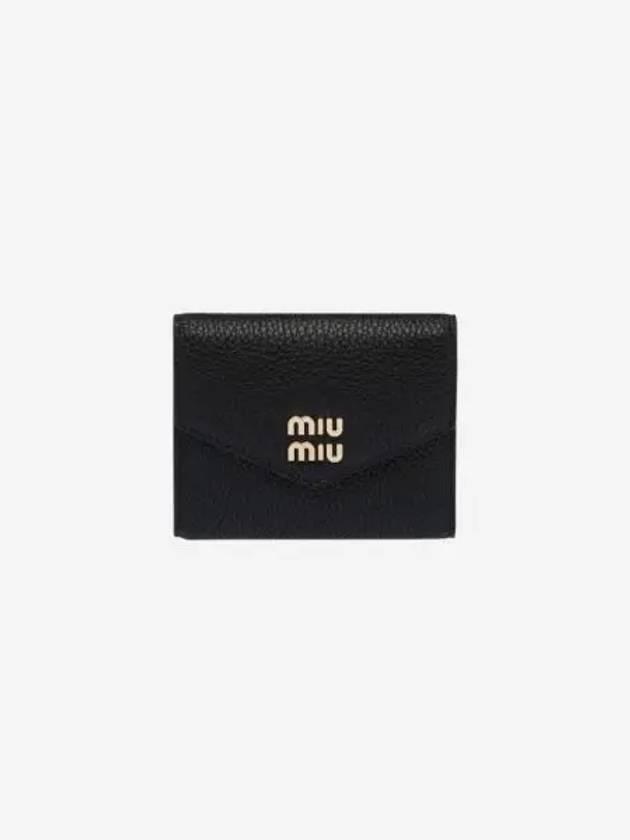 미우 미우 가죽 반지갑 블랙 Miu Miu Small Leather Wallet Black