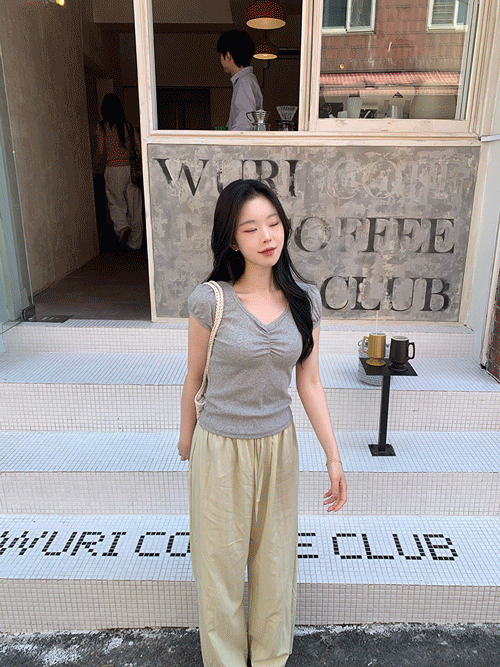 제리 셔링 퍼프 반팔 티