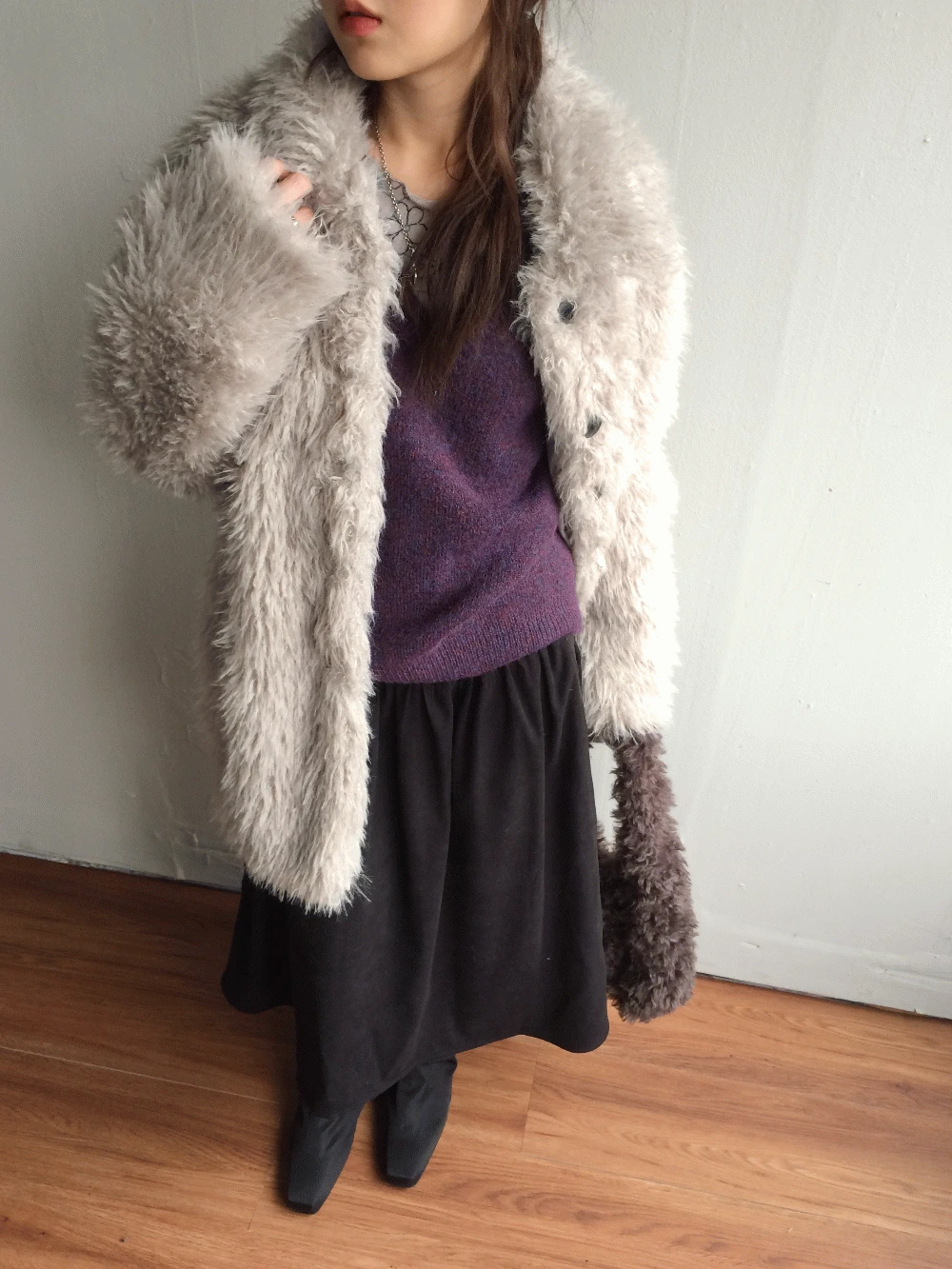 milk fluffy fur jacket 밀크 플러피 퍼자켓