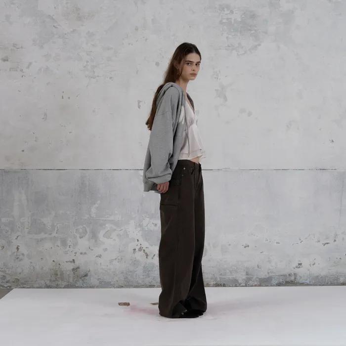 [4th] Faded rough oxford pants