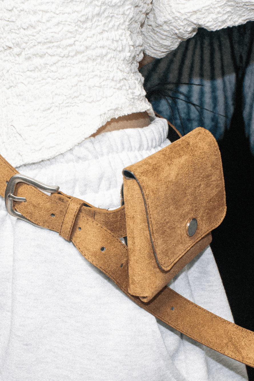 suede belt bag (3 color)