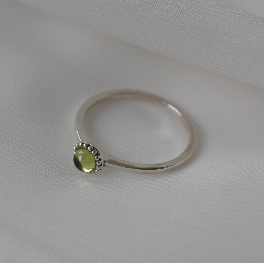 실버925 8월 탄생 라운드 페리도트 은반지 실버반지