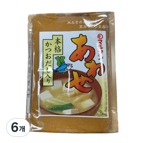 아와세 미소 일본된장 (봉지), 1kg, 6개 - 장류 | 쿠팡