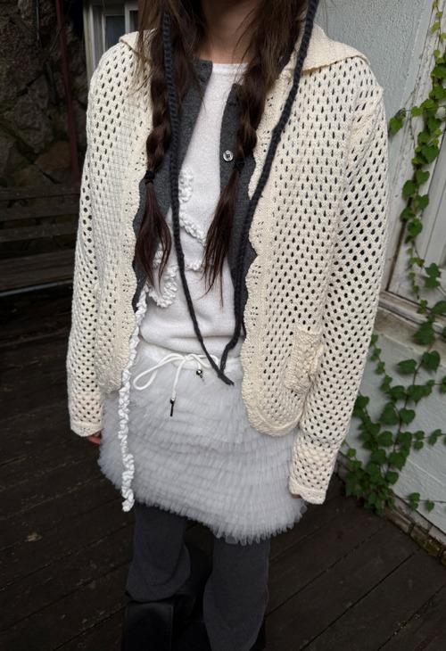 crochet flower cardigan