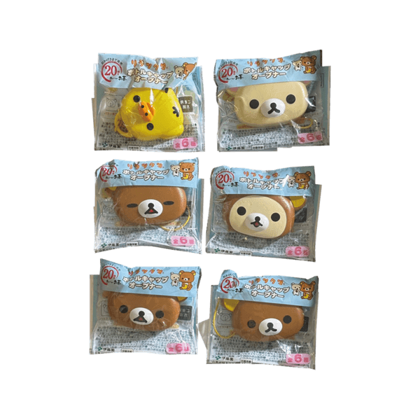 리락쿠마 모양 미니 페트병 뚜껑 따개 키링