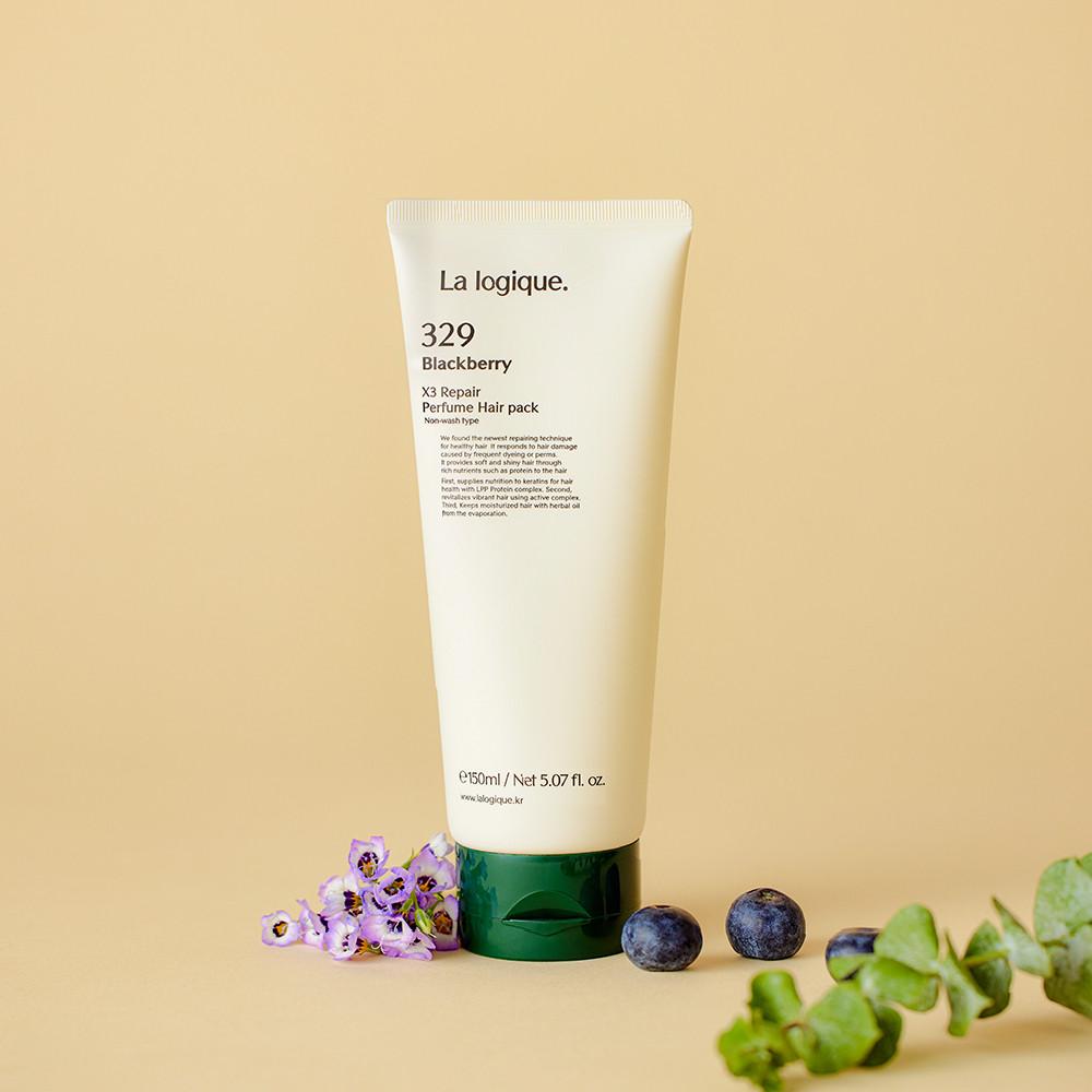 1+1 라로지크 논워시 극손상 헤어팩 329 블랙베리 150ml 물미역 단백질 헤어 트리트먼트 린스 컨디셔너 손상모